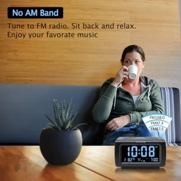 DreamSky Alarm Clock Radio - USB & Snooze Features
