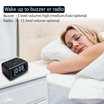 DreamSky Alarm Clock Radio - USB & Snooze Features