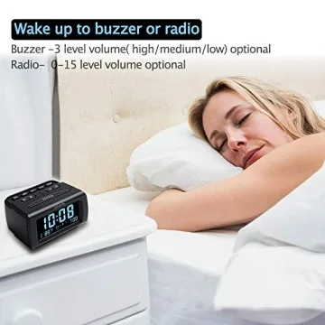 DreamSky Alarm Clock Radio - USB & Snooze Features
