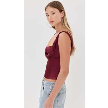 Lioness Women's Delilah Top, Burgundy, Red, M