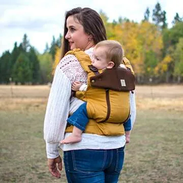 LÍLLÉbaby Serenity 6-in-1 Ergonomic Baby Carrier, Newborn to Toddler, Lumbar Support with Convertible Tote, Harvest