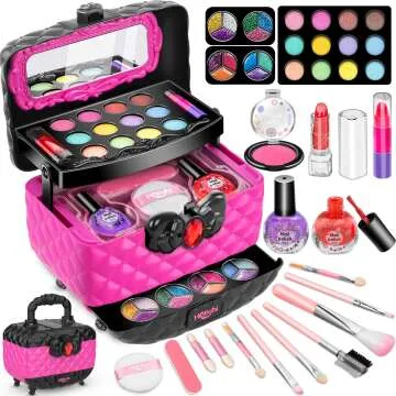 Kids Makeup Toy Kit - 41 Pcs Beauty Set for Girls