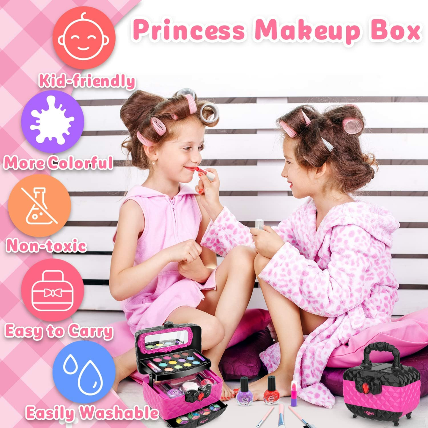 Kids Makeup Toy Kit - 41 Pcs Beauty Set for Girls