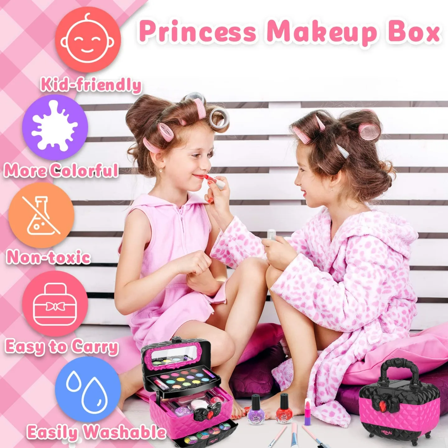 Kids Makeup Toy Kit - 41 Pcs Beauty Set for Girls