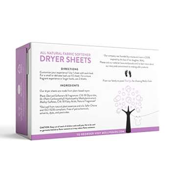 Molly's Suds Peppermint Laundry Detergent Pods (120 Loads) & 1 Pack Lavender Dryer Sheets Bundle