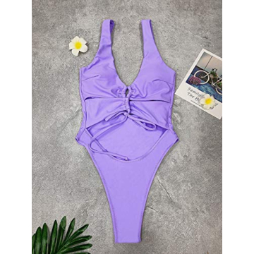 Stylish CHYRII Women's High Cut One Piece Bathing Suit