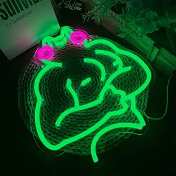 Muscle Frog Neon Sign, Funny Frog Neon Light, LED Neon Signs for Wall Decor, Gym Room Wall Art, USB ...