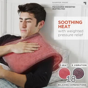 Calming Heat Weighted Heating Pad with Massaging Effects