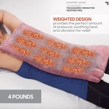 Calming Heat Weighted Heating Pad with Massaging Effects