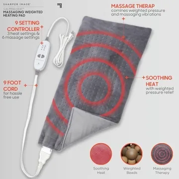 Calming Heat Weighted Heating Pad with Massaging Effects