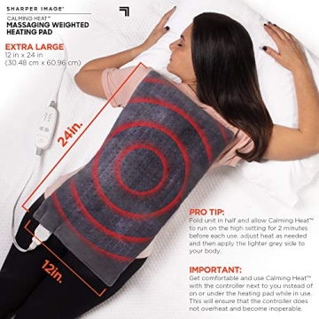 Calming Heat Weighted Heating Pad with Massaging Effects