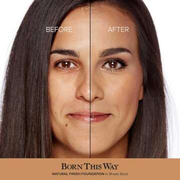 Too Faced Born This Way Natural Finish Longwear Liquid Foundation | Medium-To-Full Coverage | Hydrat...