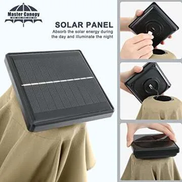 MASTERCANOPY Patio Umbrella with Solar LED Lights