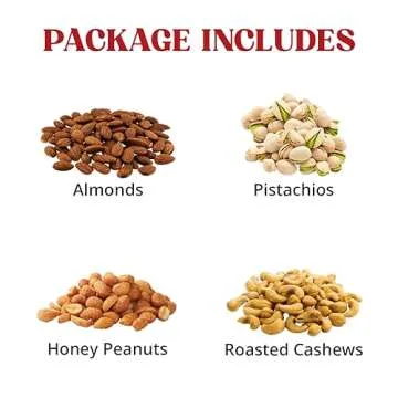 Christmas Nuts Gift Basket for Holiday Season, Premium Mixed Nut Assortment Gift Gourmet Snack Food Present Box, Organic and Kosher - Christmas Gift Basket for Family (4 Sectional)