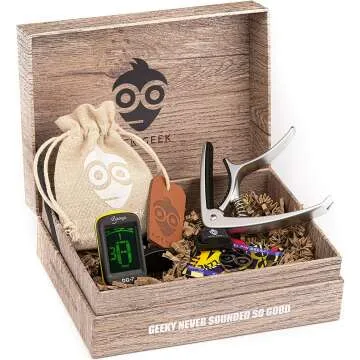 Guitar Pick Bundle with Capo, Tuner & Holder