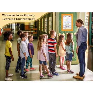 FaCraft Classroom Rules Poster - Motivational Posters for Classroom Decorations Laminated Inspirational Class Rules Poster for Elementary Middle School Back to School Teacher Supplies