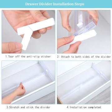 Adjustable Drawer Organizers Set for Easy Storage Solutions