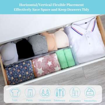 Adjustable Drawer Organizers Set for Easy Storage Solutions