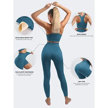 Lingdu Women's Stylish Yoga Set for Workout and Lounge