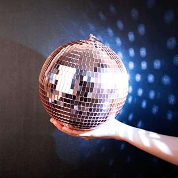 Muscab 8 Inch Disco Ball for Parties and Home Decor