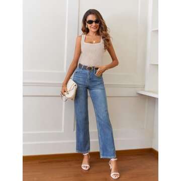 MEROKEETY Women's 2025 Sleeveless Ribbed Tank Tops Summer Square Neck Shirt Casual Slim Fit Basic Knit Tees Almond S