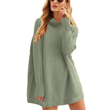 ANRABESS Women Oversized Casual Loose Turtleneck Long Sleeve Slouchy Baggy Knit Tunic Sweaters Pullo...