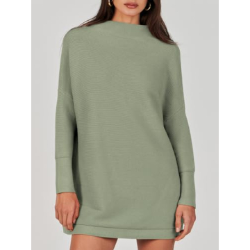 Stylish ANRABESS Oversized Turtleneck Sweater for Women