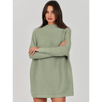 Stylish ANRABESS Oversized Turtleneck Sweater for Women