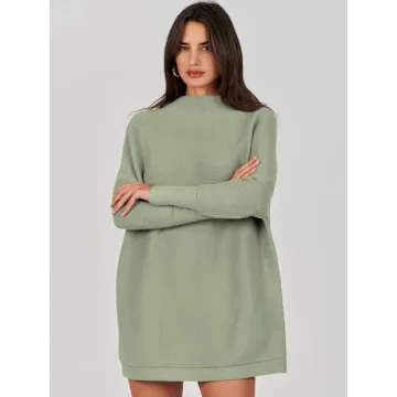 Stylish ANRABESS Oversized Turtleneck Sweater for Women