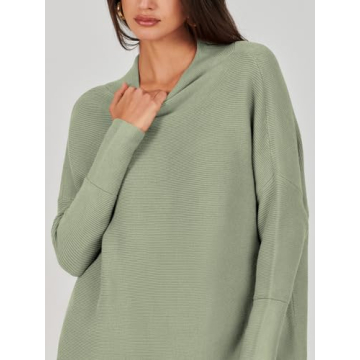 Stylish ANRABESS Oversized Turtleneck Sweater for Women