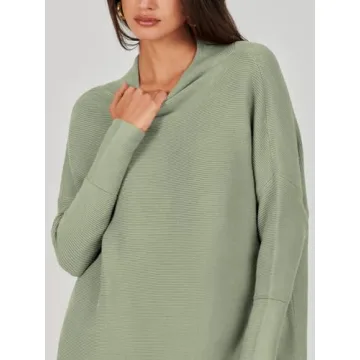 Stylish ANRABESS Oversized Turtleneck Sweater for Women