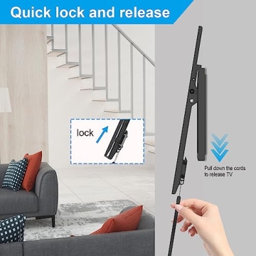 UL Listed Full Motion TV Wall Mount for 26-60 Inch TVs