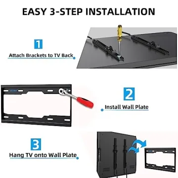 UL Listed Full Motion TV Wall Mount for 26-60 Inch TVs