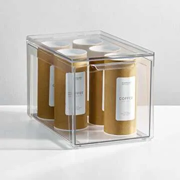 Stackable Storage Bins for Kitchen Organization - 2 Pack
