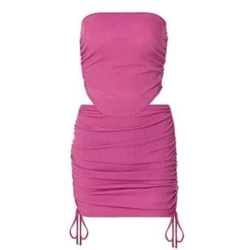 Velius Sexy Two Piece Tube Top and Mini Skirt Set