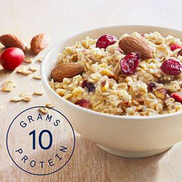 Quaker Instant Oatmeal, Select Starts, Protein, Cranberry Almond, Breakfast Cereal, 6 Packets Per Bo...