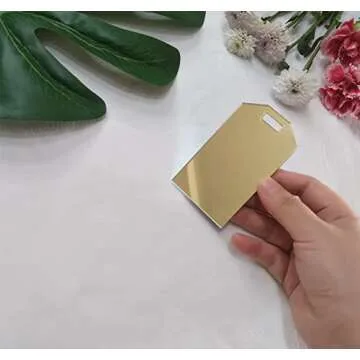 Elegant Gold Mirrored Gift Tags for Customized Occasions