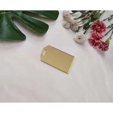 Elegant Gold Mirrored Gift Tags for Customized Occasions