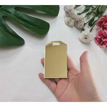 Elegant Gold Mirrored Gift Tags for Customized Occasions