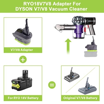 URUN Ryobi Adapter for Dyson V7/V8 Vacuum Battery