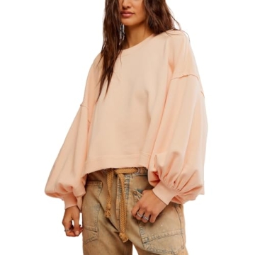 Amiblvowa Y2K Oversized Sweatshirt Cute Star Graphic Long Sleeve