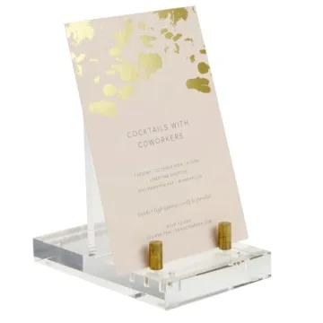 Elegant Russell+Hazel Acrylic Easel Stand with Gold Hardware