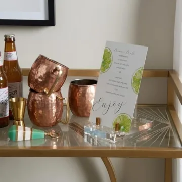 Elegant Russell+Hazel Acrylic Easel Stand with Gold Hardware