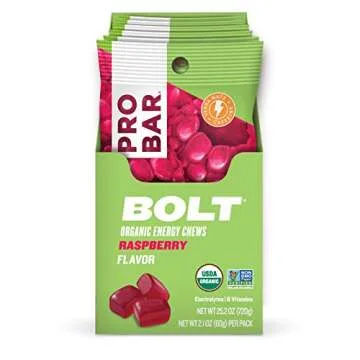 Delicious PROBAR Bolt Organic Energy Chews - Raspberry Flavor