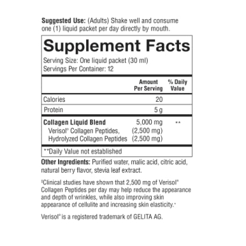 Youtheory Collagen Liquid - Berry Flavor, 5,000 mg