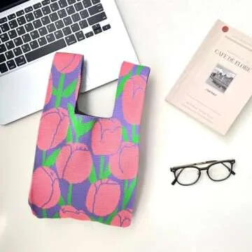 DOFOTAWN Women's Wrist Handbag Wristlet Handbag Sleeve Knot Pouch Portable Purse Tote Gift Bag Cute ...