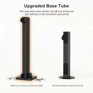 Purple Leaf Large Cantilever Umbrella for Outdoor Spaces