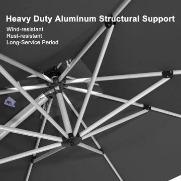 Purple Leaf Large Cantilever Umbrella for Outdoor Spaces