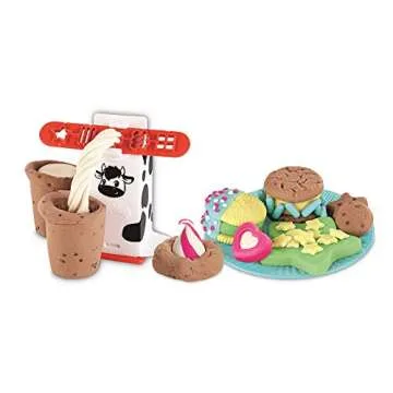 Play-Doh Kitchen Creations Milk and Cookies Set with 6 Non-Toxic Colors Including Play-Doh Confetti