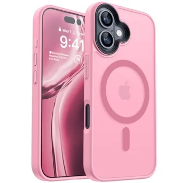 CANSHN Magnetic for iPhone 16 Plus Case [Compatible with MagSafe & MIL-Grade Drop Tested] Slim Trans...
